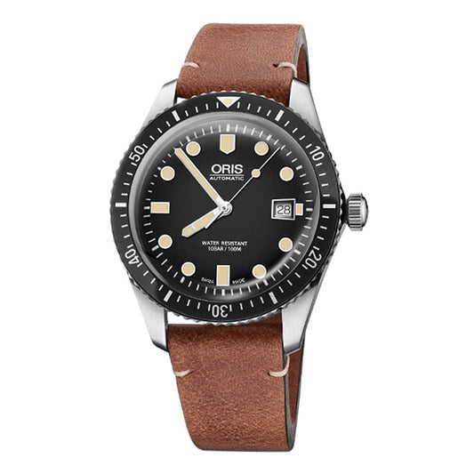 オリス(Oris)ダイバーズ65（Divers Sixty-Five）733 7720 4054 ブラックダイヤル×レザー 腕時計
