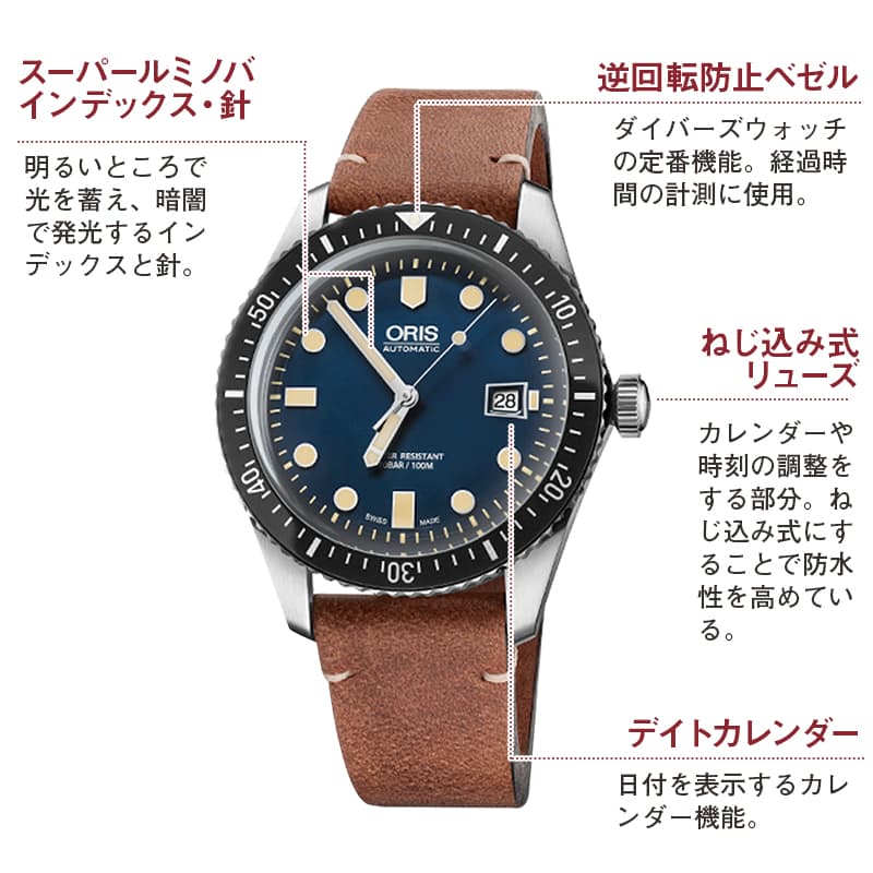 オリス(Oris)ダイバーズ65（Divers Sixty-Five）733 7720 4055-07 5 21 45 腕時計