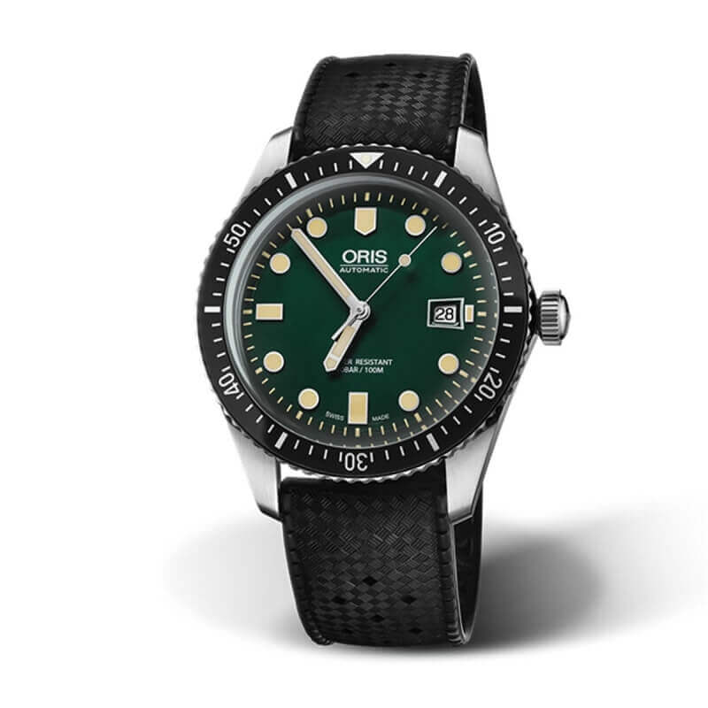 オリス(Oris)ダイバーズ65（Divers Sixty-Five）/グリーン/ラバーベルト/733 7720 4057-07 4 21 18　腕時計