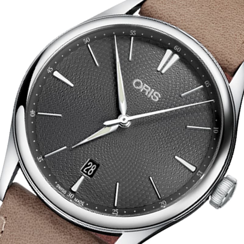 オリス（ORIS)アートリエ　デイト レザーベルト 腕時計 733 7721 4053-07 5 21 32FC