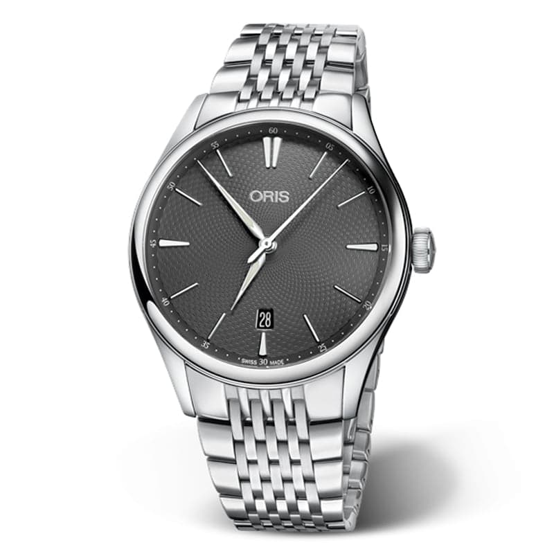 Oris(オリス) Artelier(アートリエ) デイト/グレー文字盤/ステンレスベルト/ 733 7721 4053-07 8 21 88 腕時計