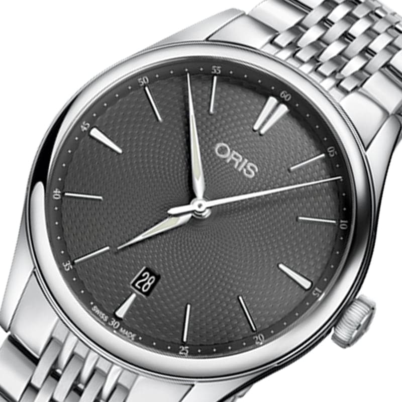 Oris(オリス) Artelier(アートリエ) デイト/グレー文字盤/ステンレスベルト/ 733 7721 4053-07 8 21 88 腕時計