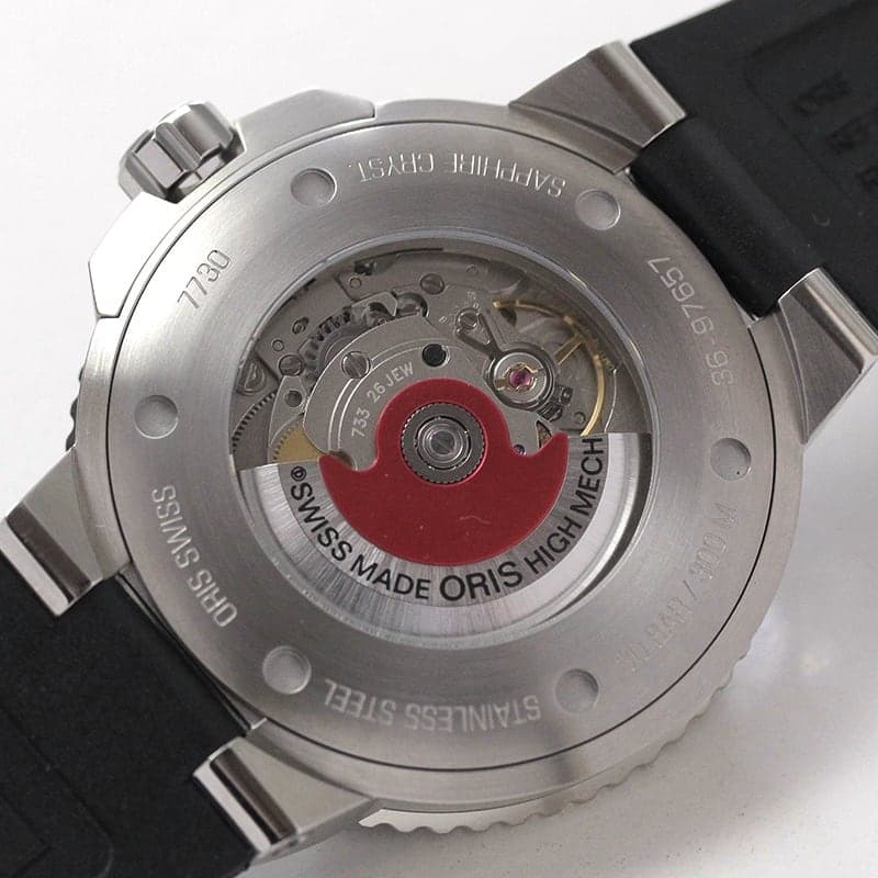 オリス/Oris/ダイビング/AQUIS(アクイス) デイト/ブラック文字盤/ラバーベルト/ 733 7730 4134-07 4 24 64EB 腕時計