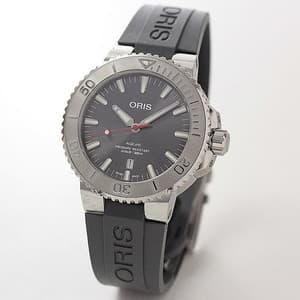 オリス/Oris/ダイビング/AQUIS(アクイス) デイト/レリーフ グレーカラー 腕時計 733 7730 4153-07 4 24 63EB