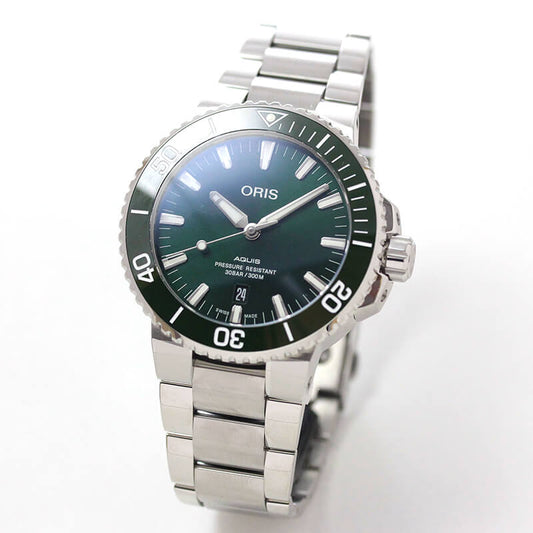 オリス/Oris/ダイビング/AQUIS(アクイス) デイト/グリーン/733 7730 4157-07 8 24 05PEB  腕時計