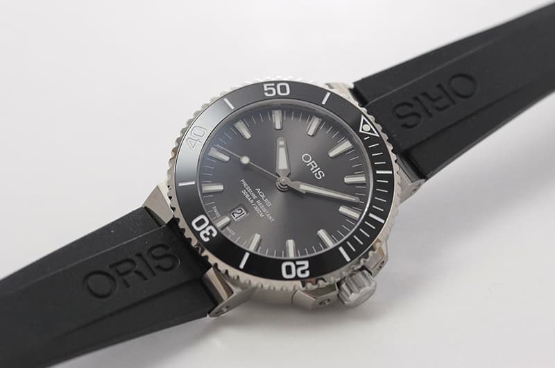 オリス/Oris/ダイビング/AQUIS(アクイス)/チタニウム デイト 733 7730 7153-07 4 24 64TEB 腕時計