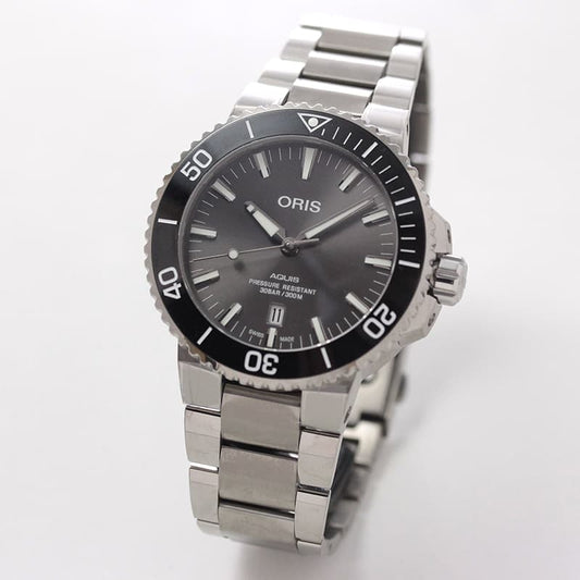 オリス/Oris/ダイビング/AQUIS(アクイス)/チタニウム デイト  733 7730 7153-07 8 24 15PEB 腕時計