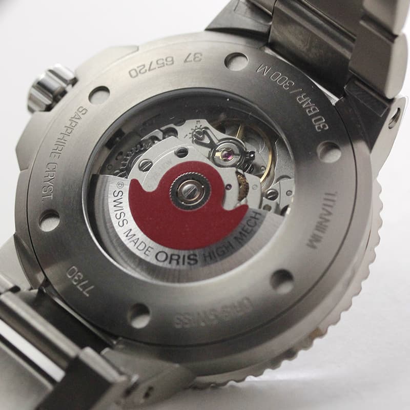 オリス/Oris/ダイビング/AQUIS(アクイス)/チタニウム デイト  733 7730 7153-07 8 24 15PEB 腕時計