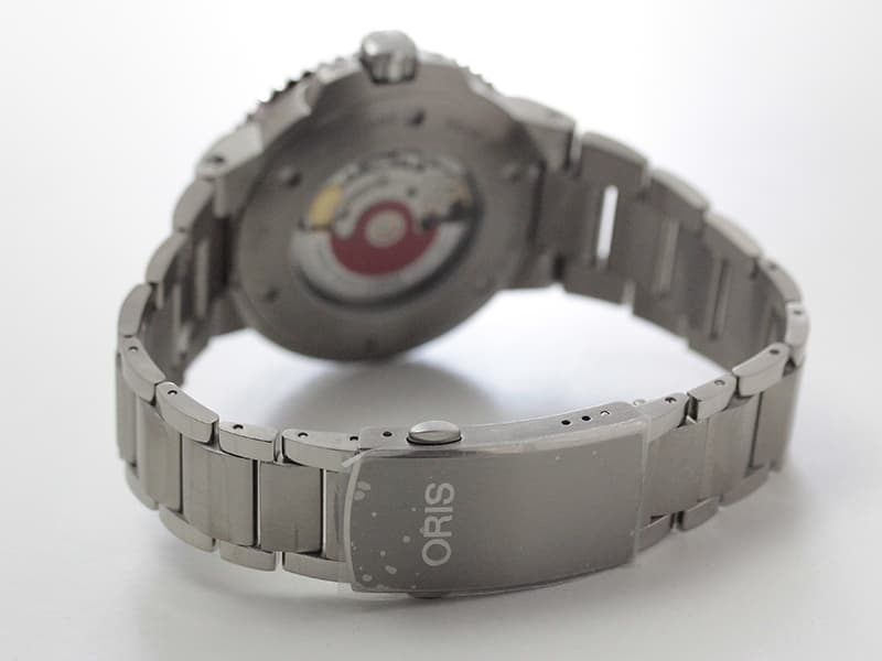オリス/Oris/ダイビング/AQUIS(アクイス)/チタニウム デイト  733 7730 7153-07 8 24 15PEB 腕時計