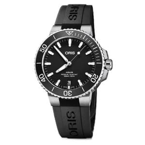 オリス/Oris/ダイビング/AQUIS(アクイス) デイト/ブラック/ラバーベルト/733 7732 4124-07 4 21 64FC 腕時計