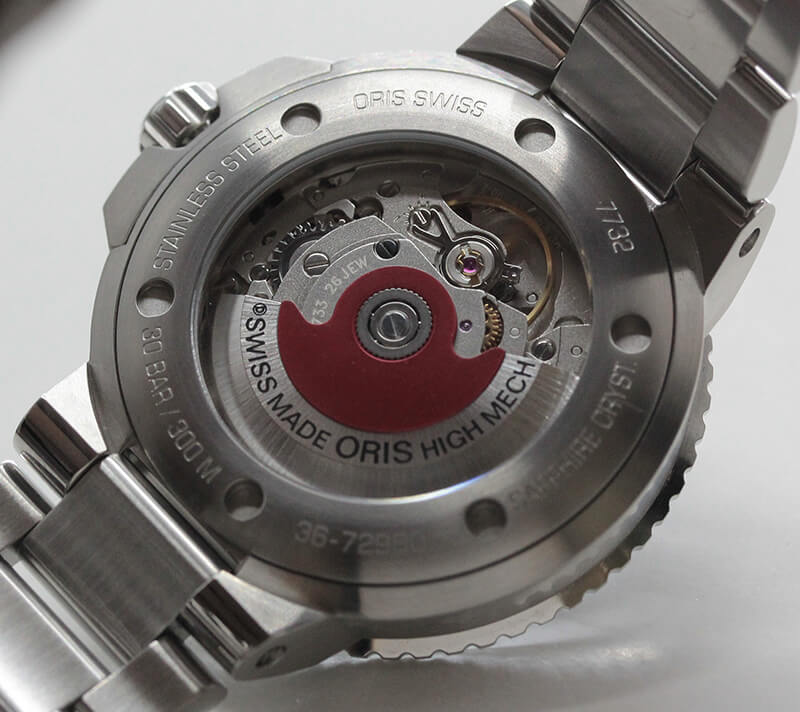 オリス/Oris/ダイビング/AQUIS(アクイス) デイト/ブラック ポリッシュダイアル/メタルベルト/733 7732 4134-07 8 21 05PEB 39.5mm 腕時計