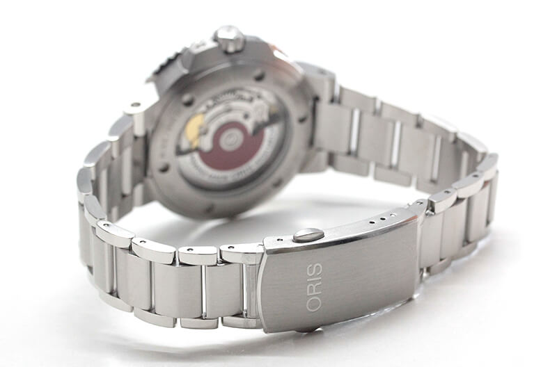 オリス/Oris/ダイビング/AQUIS(アクイス) デイト/ブラック ポリッシュダイアル/メタルベルト/733 7732 4134-07 8 21 05PEB 39.5mm 腕時計