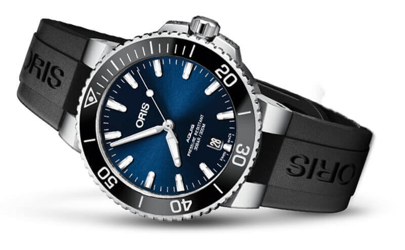 オリス/Oris/ダイビング/AQUIS(アクイス) デイト/ブルー /ラバーベルト/733 7732 4135-07 4 21 64FC 39.5mm 腕時計