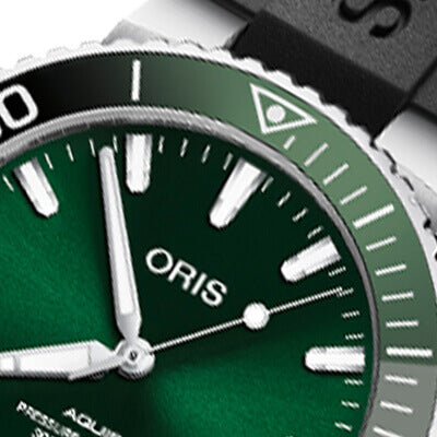 オリス/Oris/ダイビング/AQUIS(アクイス) デイト/グリーン/ラバーベルト/733 7732 4157-07 4 21 64FC 39.5mm 腕時計