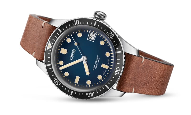 オリス(Oris)ダイバーズ65（Divers Sixty-Five）733.7747.4055 ブルーダイヤル×レザーベルト 腕時計