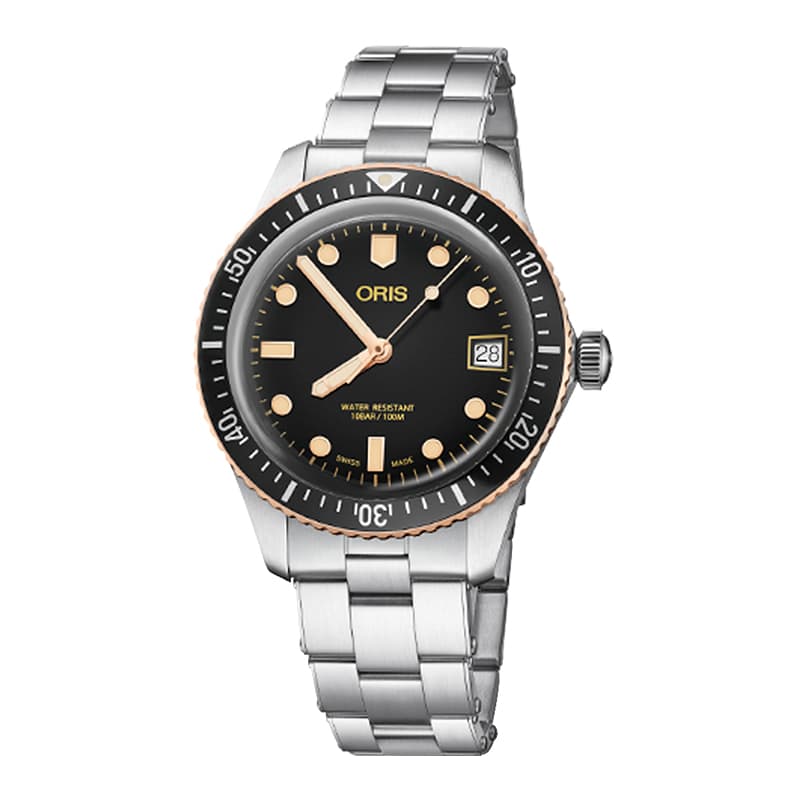 オリス(Oris)ダイバーズ65（Divers Sixty-Five）733 7747 4354-07 8 17 18 ブラックダイヤル×ブレス 腕時計