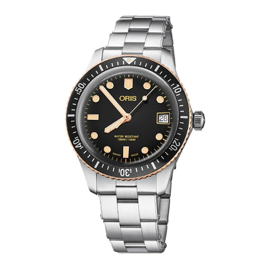 オリス(Oris)ダイバーズ65（Divers Sixty-Five）733 7747 4354-07 8 17 18 ブラックダイヤル×ブレス 腕時計