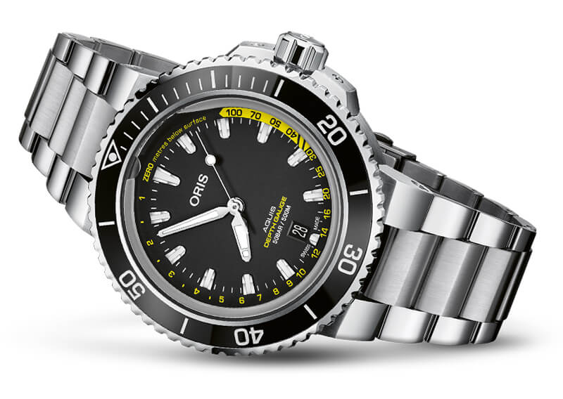 オリス（ORIS）AQUIS(アクイス) デプスゲージ メタルブレスレット 733 7755 4154-Set MB 腕時計