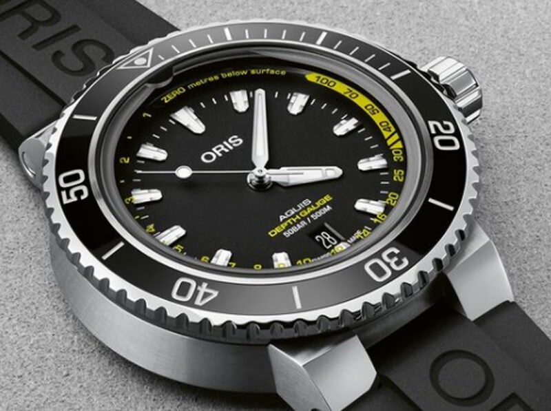 オリス（ORIS）AQUIS(アクイス) デプスゲージ ラバーストラップ 733 7755 4154-Set RS 腕時計
