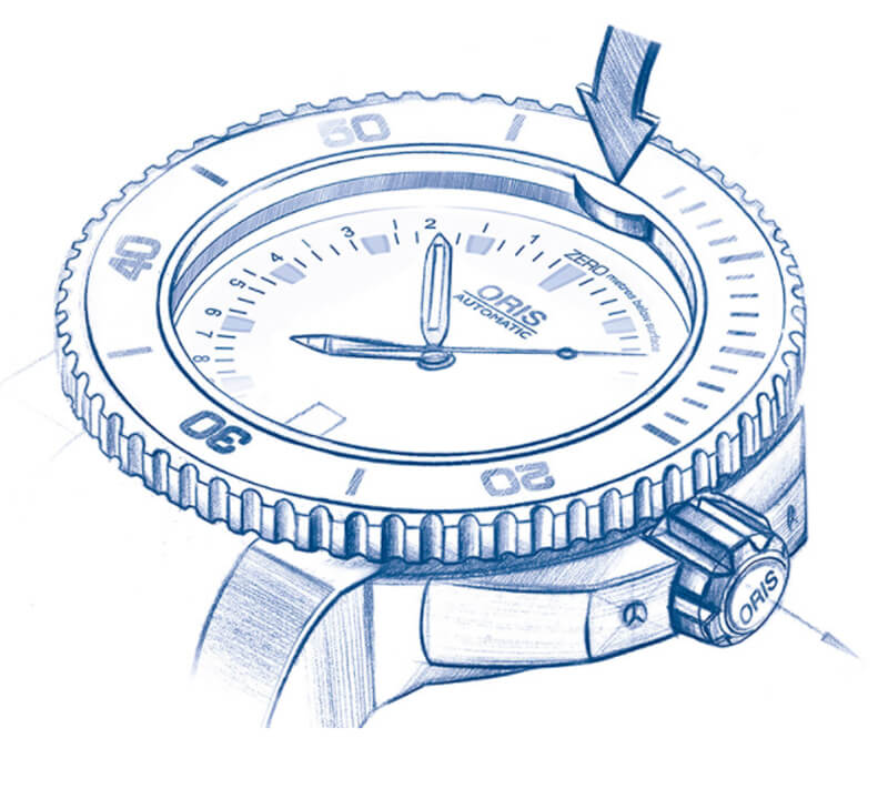 オリス（ORIS）AQUIS(アクイス) デプスゲージ ラバーストラップ 733 7755 4154-Set RS 腕時計