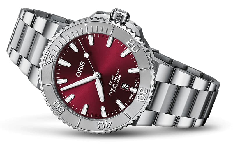 ORIS ダイバーズウォッチ 黒赤 楽天市場】スイス製ORIS オリス AQUIS アクイスデイト チェリー
