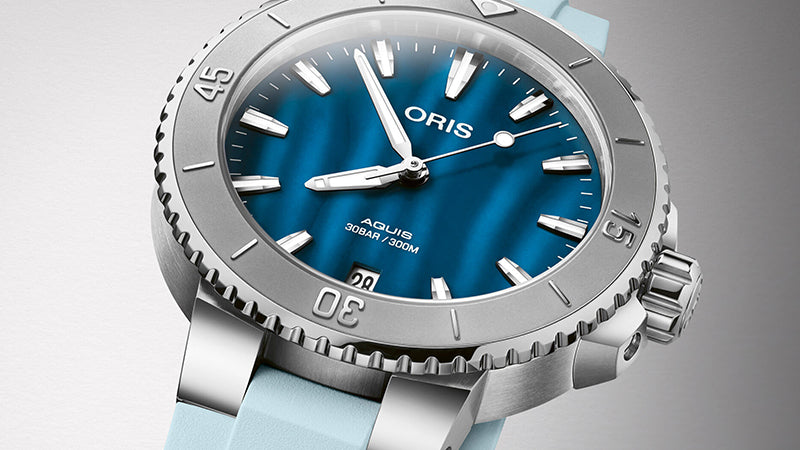 オリス/Oris/AQUIS(アクイス) 36.5mm MOP(マザーオブパール)ダイアル レディース 腕時計 733 7770 4155-07 4 18 65FC（エーゲブルー）