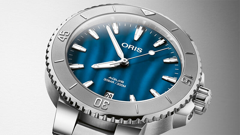 オリス/Oris/AQUIS(アクイス) 36.5mm MOP(マザーオブパール)ダイアル  レディース 腕時計 733 7770 4155-07 8 18 05P（エーゲブルー）