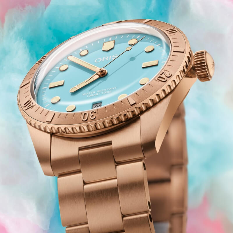 オリス(Oris)ダイバーズ65 コットンキャンディ 733 7771 3155-07 8 19 15 ブルーダイアル 腕時計