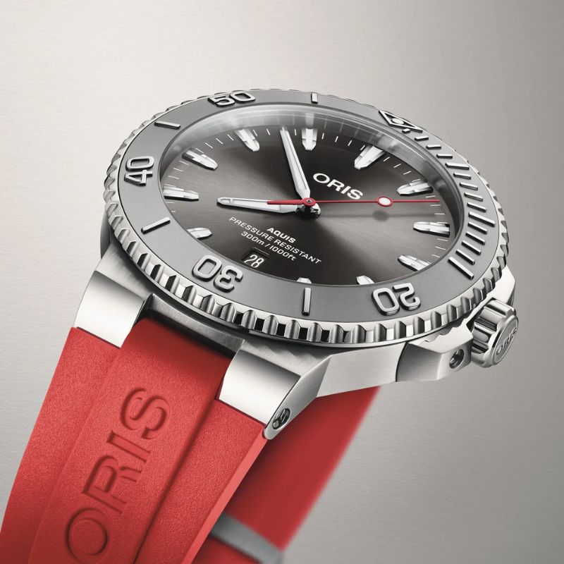 ORIS AQUIS(アクイス) デイト レリーフ 腕時計 43.5mm 733 7789 4153-07 4 23 36FC