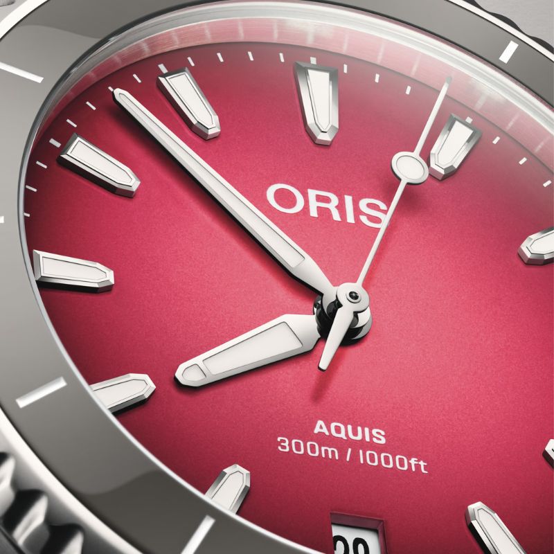 ORIS AQUIS(アクイス) デイト テイスト・オブ・サマー 腕時計 36.5mm ピンク 733 7792 4158-07 8 19 05P