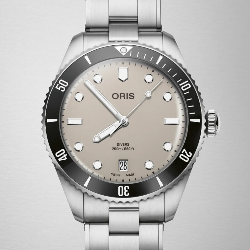 オリス（ORIS)ダイバーズ デイト/腕時計/ベージュ/ 733 7795 4051-Set