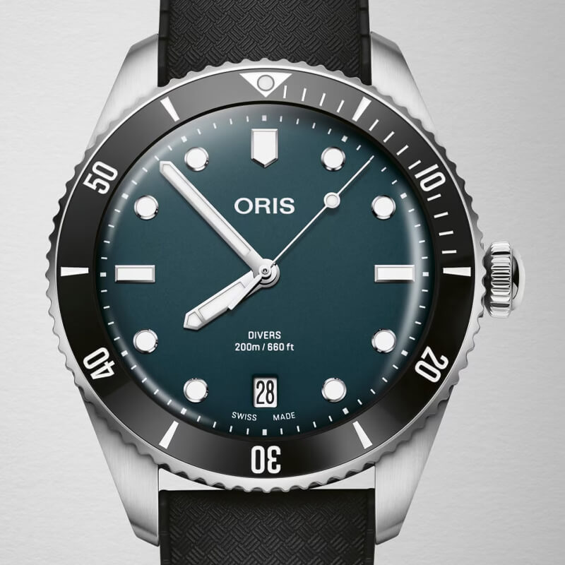 オリス（ORIS)ダイバーズ デイト/腕時計/ブルー/ 733 7795 4055-Set
