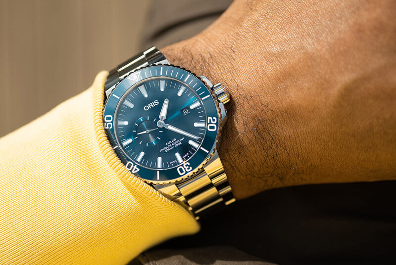 オリス 腕時計 メンズ スモールセコンド 自動巻き 中古品(31024) オリス/Oris/ダイバーズウォッチ/アクイス スモールセコンド