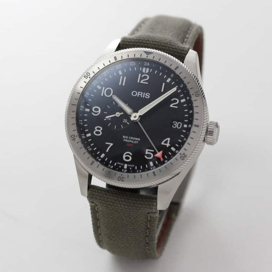オリス（ORIS)ビッグクラウン プロパイロット タイマーGMT 748 7756 4064-07 3 22 02LC 腕時計