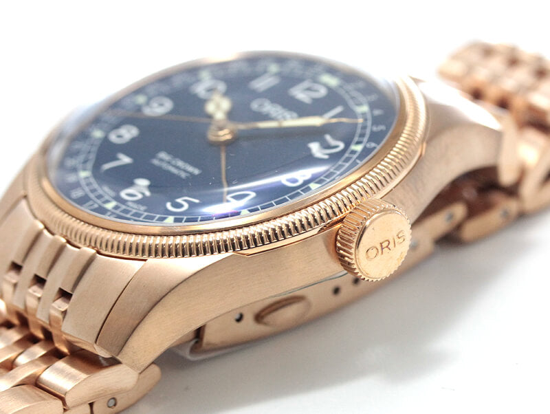 オリス（ORIS) ビッグクラウンポインターデイト フルブロンズ 754 7741 3165-07 8 20 01 腕時計 ブルー