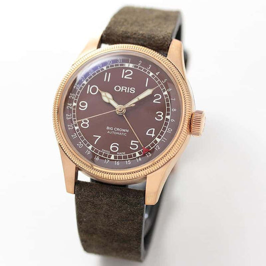 オリス ビッグクラウンブロンズ ポインターデイト 754 7741 3166-07 5 20 74BR  腕時計 ブラウン 80周年記念モデルバリエーションモデル