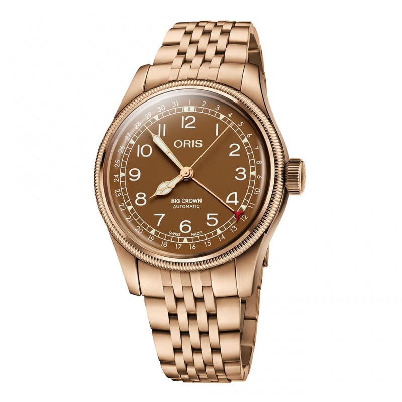 オリス（ORIS) ビッグクラウンポインターデイト フルブロンズ 754 7741 3166-07 8 20 01 腕時計 ブラウン