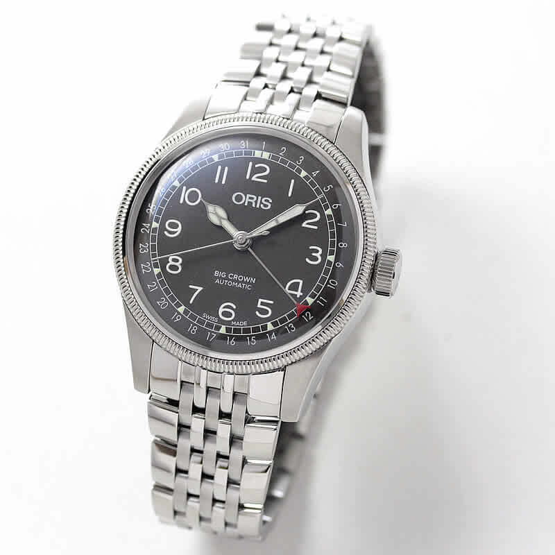オリス　ビッグクラウン オリジナル ポインターデイト メンズ 754 7741 4064-07 8 20 22 腕時計 ブラウン