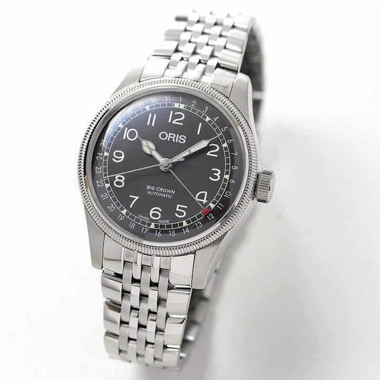 オリス　ビッグクラウン オリジナル ポインターデイト メンズ 754 7741 4064-07 8 20 22 腕時計 ブラウン
