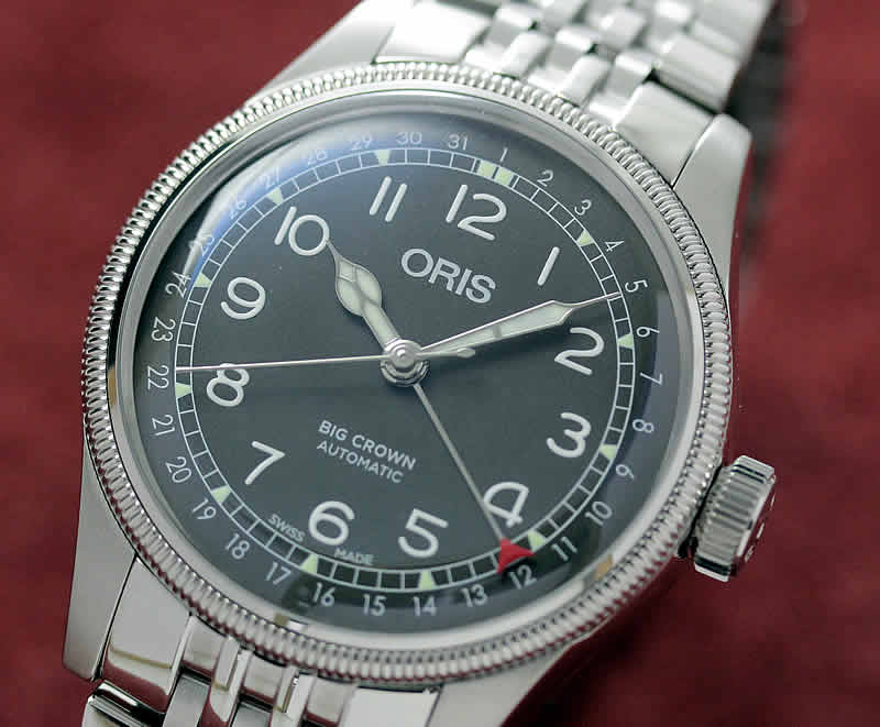 オリス　ビッグクラウン オリジナル ポインターデイト メンズ 754 7741 4064-07 8 20 22 腕時計 ブラウン
