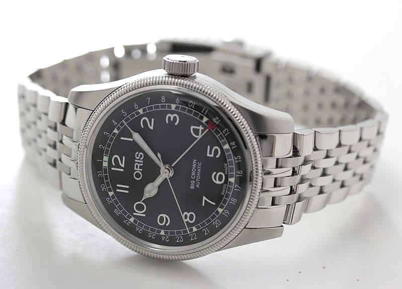 オリス　ビッグクラウン オリジナル ポインターデイト メンズ 754 7741 4064-07 8 20 22 腕時計 ブラウン