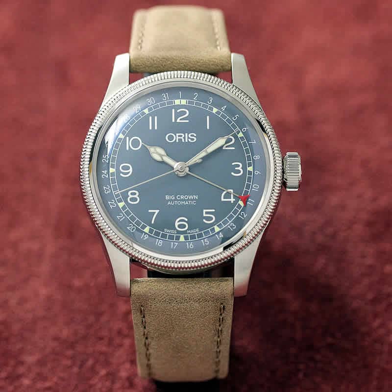 オリス　ビッグクラウン オリジナル ポインターデイト メンズ 754 7741 4065-07 5 20 63 腕時計 ブルー