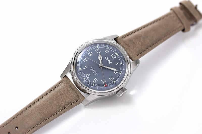 オリス　ビッグクラウン オリジナル ポインターデイト メンズ 754 7741 4065-07 5 20 63 腕時計 ブルー