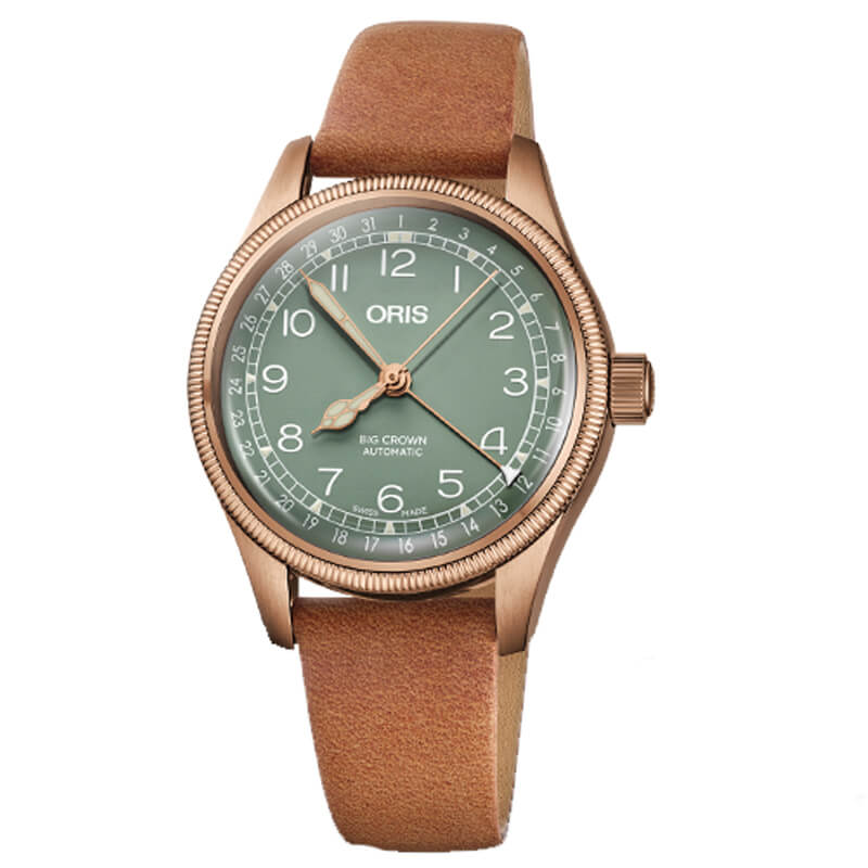 オリス ビッグクラウン ポインターデイト 36mm/グリーン/754 7749 3167-07 5 17 66BR ボーイズ/レディース　腕時計