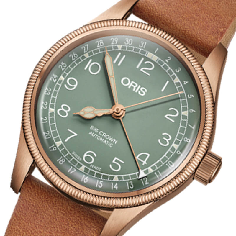 オリス ビッグクラウン ポインターデイト 36mm/グリーン/754 7749 3167-07 5 17 66BR ボーイズ/レディース　腕時計