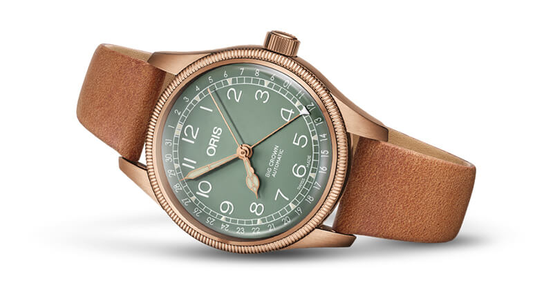 オリス ビッグクラウン ポインターデイト 36mm/グリーン/754 7749 3167-07 5 17 66BR ボーイズ/レディース　腕時計