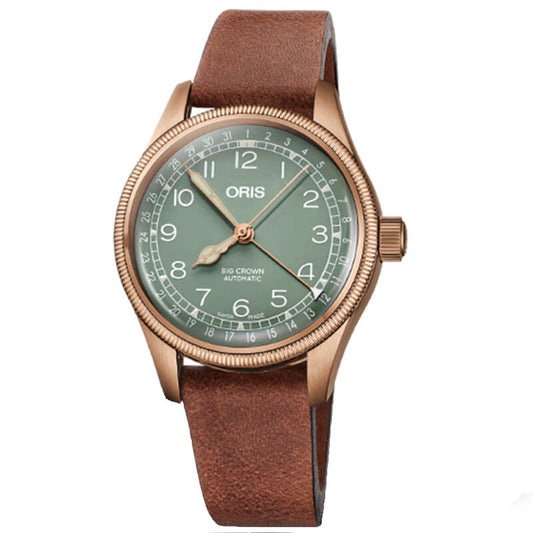 オリス ビッグクラウン ポインターデイト 36mm/グリーン/754 7749 3167-07 5 17 69GBR ボーイズ/レディース 腕時計