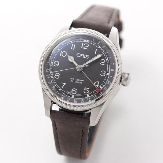 オリス　ビッグクラウン  ポインターデイト 36mm/ブラック/ 754 7749 4064-07 5 17 67 ボーイズ/レディース　腕時計