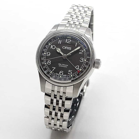 オリス　ビッグクラウン  ポインターデイト 36mm/ブラック/ 754 7749 4064-07 8 17 22 ボーイズ/レディース　腕時計