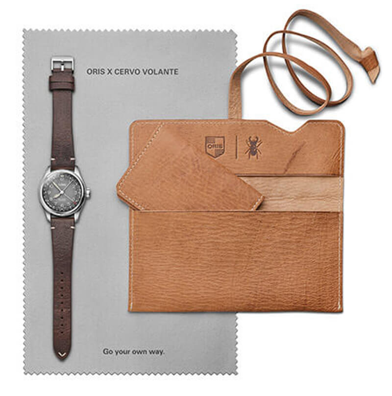 Oris(オリス) Big Crown（ビッグクラウン） 鹿革ブランド「チェルボ ボランテ」コラボレーション 腕時計 グレー / 754 7779 4063-Set